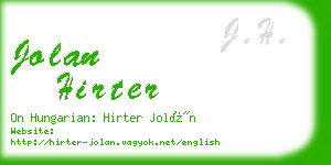 jolan hirter business card